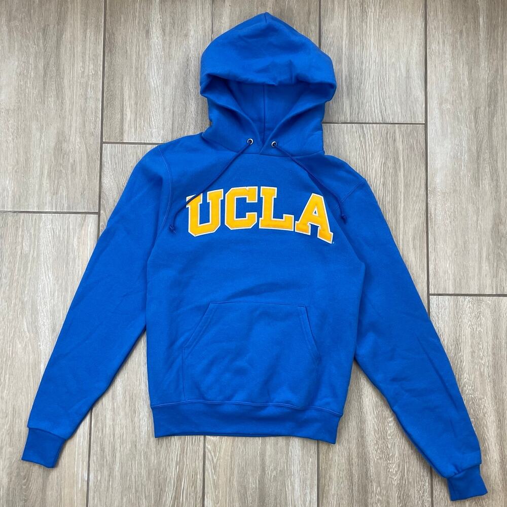 Champion NWT UCLA Bruins Light Blue Applique Arch Logo Pullover Hoodie XS